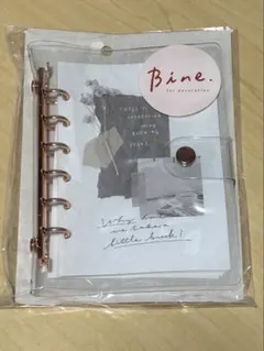 Bine A6 クリアバインダー ピンクゴールド シール帳