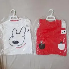 (新品)UNIQLO リサガス Tシャツ&ノースリーブ2点 セット100cm