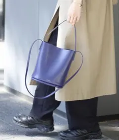 新品タグ付き　YAHKI ヤーキ バケツバッグ ショルダー インディゴ　2WAY