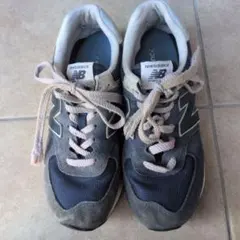 New Balance ML574 グレー ネイビー24.5