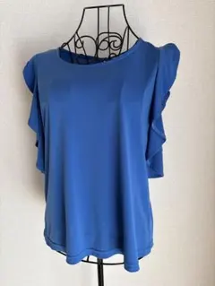 ROPE’ PICNIC ラッフル袖ブラウス 38 ブルー