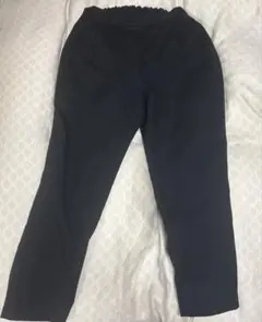 グローバルワーク　黒スラックス ゴムウエスト テーパード　M