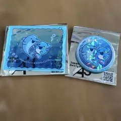 江之島水族館×數碼寶貝　徽章　壓克力卡牌　海豚獸