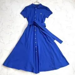 美品✨ラルフローレン 現行QRタグ ポロシャツロングワンピース Aライン ベルト