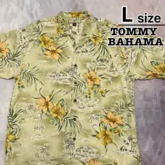 TOMMY BAHAMA　アロハシャツ　L　イエロー　ハイビスカス　花柄　シルクのサムネイル