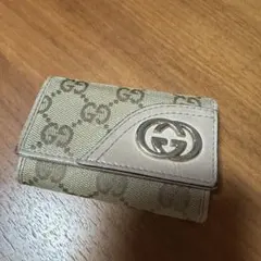 GUCCI GGパターン キーケース ベージュ