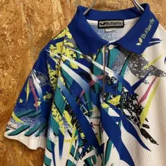 AE9185 Butterfly 半袖Tシャツ ホワイト ブルー ポス