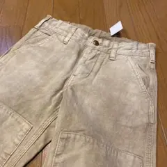 デニムダンガリー 130cm ベージュ　ペインターパンツ　カーゴパンツ