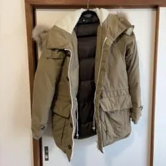 Beams カーキ ダウンジャケット Medium