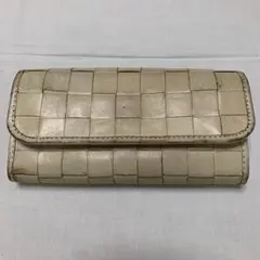 アイボリー レザー 二つ折り財布　ギャルソン　ズッケロフィラート 長財布のサムネイル