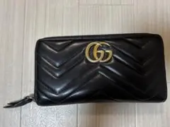 GUCCI 長財布　GGマーモントラウンドファスナー