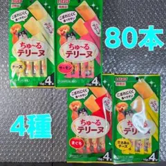 いなば 国産 ちゅーるテリーヌ 4種計80本 犬用ちゅーる おまけ付きのサムネイル