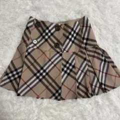 【希少】バーバリーブルーレーベル プリーツスカート ノバチェック Sサイズ