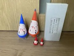 水原銘物 三角だるま 3点セット 郷土玩具　昭和レトロ　新潟　おきあがりこぶし 水原銘物 三角だるま 3点セット 郷土玩具 昭和レトロ 新潟 おきあがり