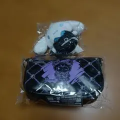 サンリオ HAPPYくじ パンク クロミ ポーチ シナモロール ぬいぐるみ