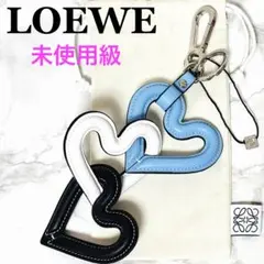 LOEWE ハートチャームキーホルダー　美品 LOEWE ロエベ ハートチェーンチャーム スカーレッドレッド 希少