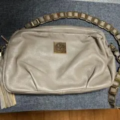 Tory Burch ベージュ ショルダーバッグ フリンジ付き