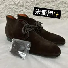 未使用✨Santoni サントーニ スエード ドレスシューズ ダークブラウンのサムネイル