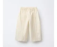 ZARA ベビー 新品 ポプリンレースパンツ 98 パステルイエローのサムネイル