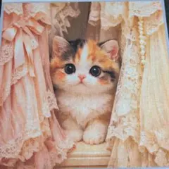 未使用　在庫処分品　猫パネル生地9枚
