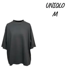 UNIQLO M シンプルブラック Tシャツ，黒