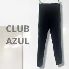 t【クラブアズール】スキニーパンツ/美品 ストレッチ性 黒 美脚効果 シンプル