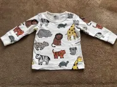 【新品】H&M 長袖アニマルカットソー 3M コットン100％