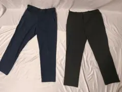 ユニクロ EZYアンクルパンツ 2枚セット 紺 黒 メンズM