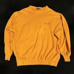 KENZO オレンジ スウェット メンズXL 5 フロント+バックロゴ ケンゾー