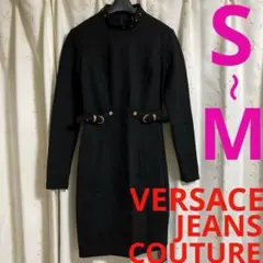 VERSACE JEANS COUTURE ヴェルサーチ ワンピース・黒・長袖