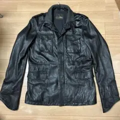 Edition トゥモローランド羊革 袖先フィールドミリタリレザージャケット