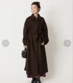 【U by SPICK&SPAN】ステンカラーベルト付きコート