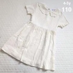 ZARABABY　レース襟リブワンピース　4-5y110