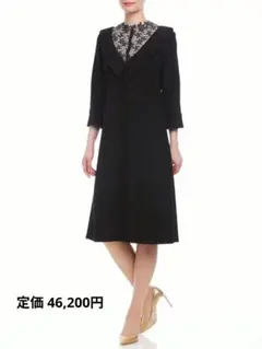 【新品】定価 46,200円 CHRISCELIN 黒レース切替 ドレスのサムネイル