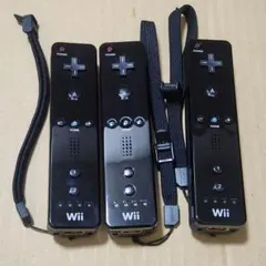 Wiiリモコン　リモート　コントローラー 3個セット ブラック