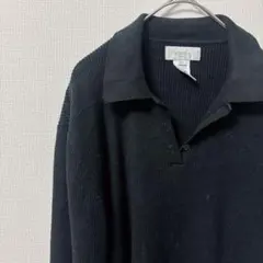 ♡美品♡ レディース ブラック ニット ポロシャツ 【XL】