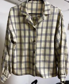 300円スタートINGNI チェックシャツイング美品試着のみ　イエローベージュ系