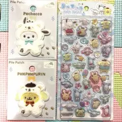 正規品　うるちゅるポップシール　サンリオキャラクター　ワッペンシールセット