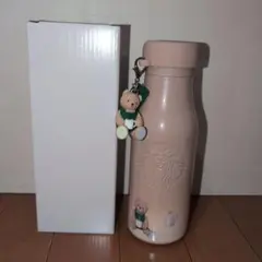 最安値！ジェラートピケ リッドカバーチャーム モカベージュ　スタバ　ベア