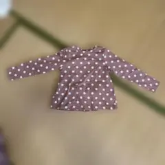 ドット柄 長袖カットソー