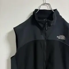 美品 THE NORTH FACE ベスト フリース 黒 メンズXL