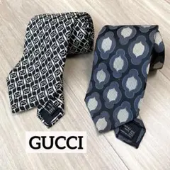 ◆2本セットGUCCI グッチ ネクタイ ブラック系