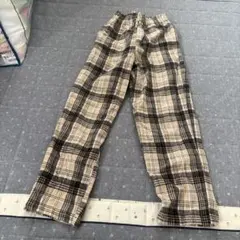 ラブトキチェック柄ロングパンツ 150
