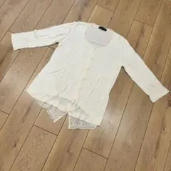 イーストボーイ フェミニン ナチュラル 上品 レース カーディガン 七分袖 春夏