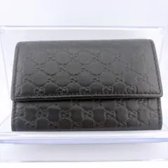 GUCCI グッチ マイクロシマ 6連キーケース ブラック レザー - メルカリ