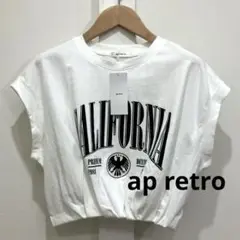 新品 未使用 ap retro アプレトロ Tシャツ バルーン ショート ロゴT