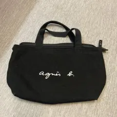 agnès b. 黒 トートバッグ キャンバス