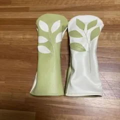 ゴルフ　ヘッドカバー　ウッド用2個セッフェイクレザー製ハンドメイド