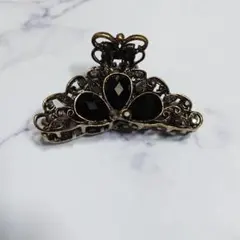 ブラック 髪留め バレッタ バンスクリップ