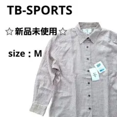 ⭐新品未使用⭐TB-SPORTS　長袖シャツ　チェック　ベージュ　M　レギュラー